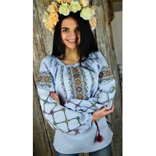 Embroidered blouse "Flowers of Glory Colourful"